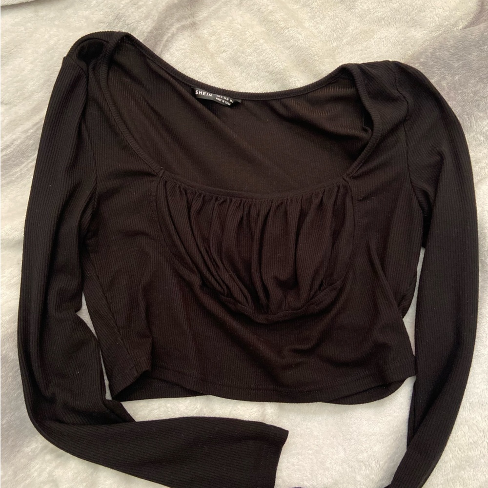 Black crop top from Shein , size medium